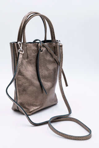 EVA MINI shopper in pelle