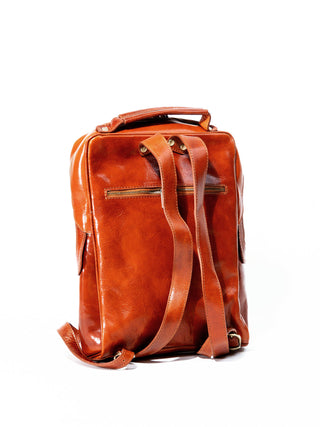 15" VERTICAL LEATHER BACKPACK