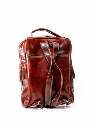 15" VERTICAL LEATHER BACKPACK