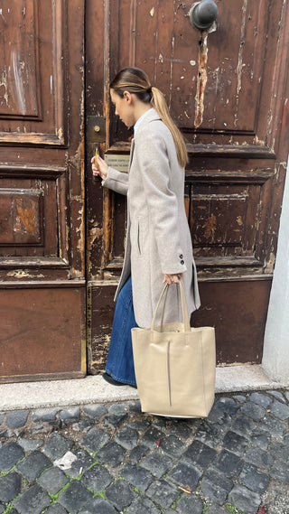 EVA shopper in pelle